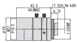 proimages/Computar_Lens/MPW3/ALN-M1228-MPW3_尺寸圖.PNG